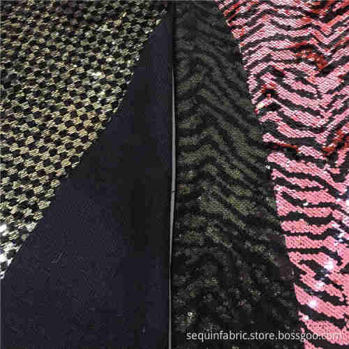 Großhandel Spitzenstickerei Jacquard 5 mm Paillettenstoff